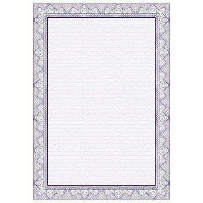 Сертификат-бумага А4 Attache фиолетовая с водяными знаками 100 г/кв. м (50 листов в упаковке)