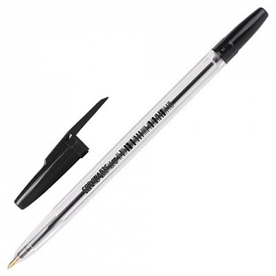 Ручка шариковая Corvina 51, корпус прозрачный, 1 мм, черная