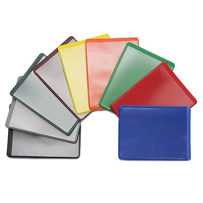 Обложка-карман для проездных документов (50шт. ) ДПС, двусторонняя, 69×92мм, ПВХ, цветной, ассорти