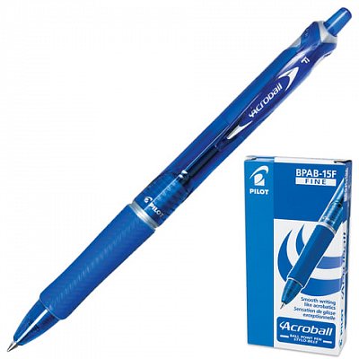 Ручка шариковая PILOT Acroball авт.резин.манжет синий 0,28мм ЭКО