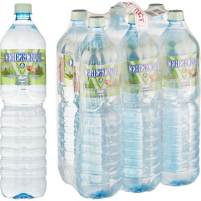 Вода минеральная Сенежская негазированная 1.5 литра (6 штук в упаковке)