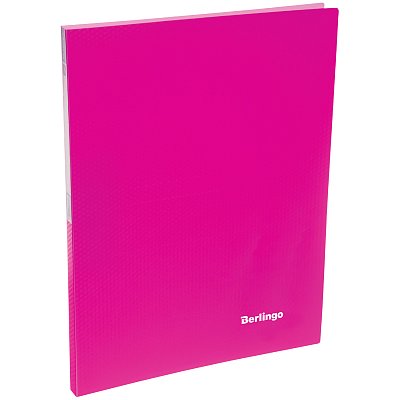 Папка c зажимом Berlingo «Neon», 17мм, 700мкм, неоновая розовая