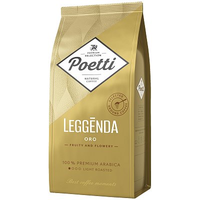 Кофе молотый Poetti «Leggenda Oro», вакуумный пакет, 250г