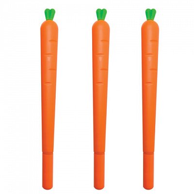 Ручка фигурная шариковая ЮНЛАНДИЯ «Морковка», мягкий силиконовый корпус, СИНЯЯ, пишущий узел 0.7 мм