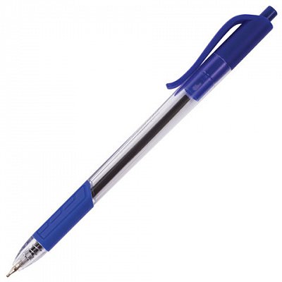 Ручка шариковая масляная автоматическая BRAUBERG «Extra Glide R-Grip», СИНЯЯ, узел 0.7 мм, линия письма 0.35 мм