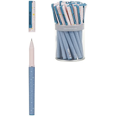 Ручка шариковая Greenwich Line «Stylish confetti» синяя, 0.7 мм, игольчатый стержень, грип, софт-тач