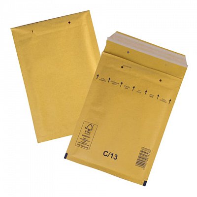Конверт-пакеты с прослойкой из пузырчатой пленки (170×220 мм), крафт-бумага, отрывная полоса, КОМПЛЕКТ 100 шт. 