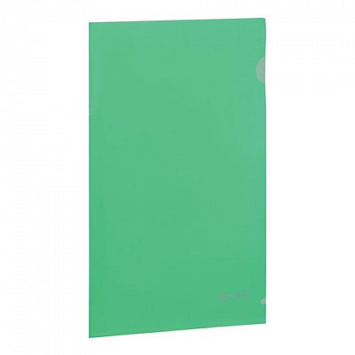 Папка-уголок BRAUBERG, зеленая, 0.10 мм