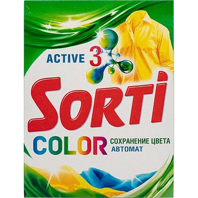 Порошок стиральный автомат Sorti Color для цветного белья 350 г