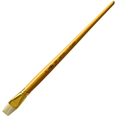 Кисть художественная щетина Гамма «Студия», плоская №10, длинная ручка