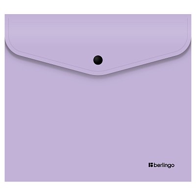 Папка-конверт на кнопке Berlingo «Instinct» А5+, 200мкм, лаванда