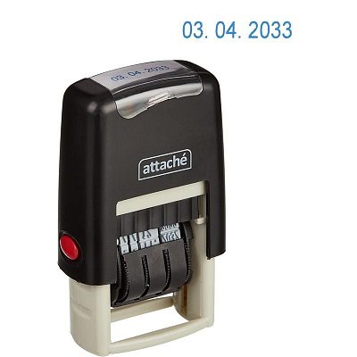 Датер автоматический пластиковый Attache 7810 (шрифт 3 мм, месяц обозначается цифрами, оттиск 3×20 мм)
