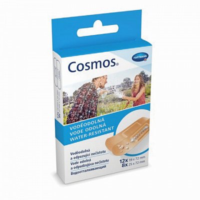 Набор пластырей водоотталкивающих Cosmos 2 размера (20 штук в упаковке)