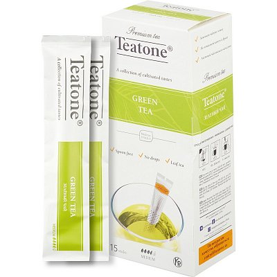 Чай Teatone зеленый (15стиков)