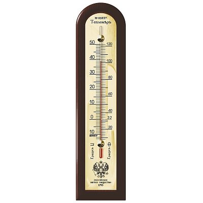 Термометр спиртовой комнатный махагон RST 05937