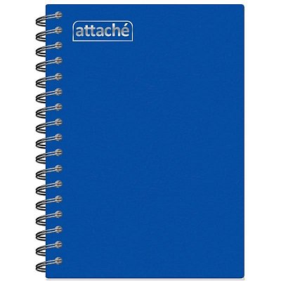 Блокнот Attache Plastic А6 60 листов синий в клетку на спирали (108×146 мм)