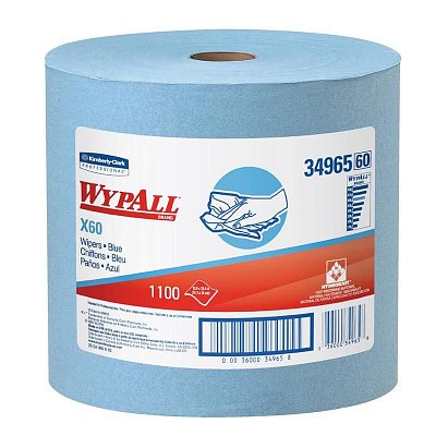 Нетканый протирочный материал KIMBERLY-CLARK Wypall x60 34965 голубой (1100 листов в упаковке)