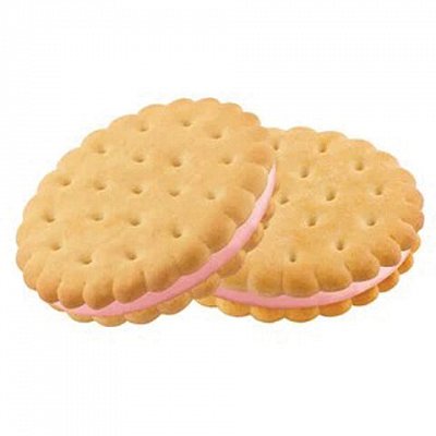 Печенье-сэндвич ЯШКИНО затяжное, с начинкой из клубничного крема, 3.4 кг, картонная коробка