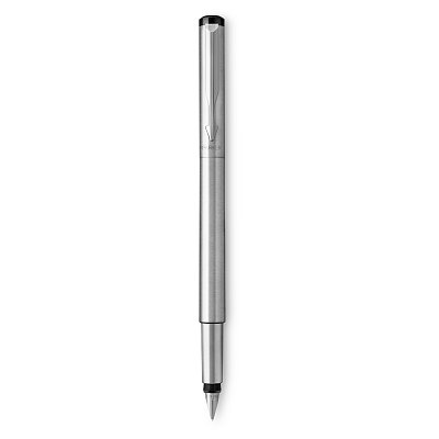 Ручка перьевая Parker «Vector Stainless Steel» синяя, 0.8мм, подарочная упаковка