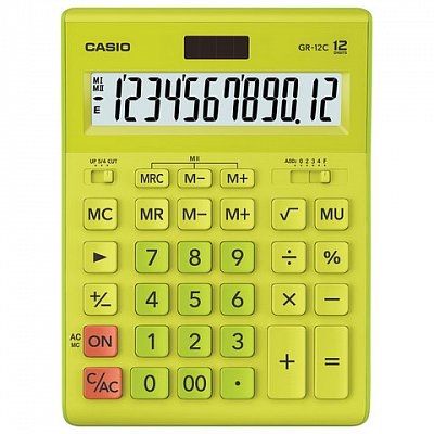 Калькулятор настольный Casio GR-12C-GN 12-разрядный салатовый