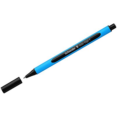 Ручка шариковая SCHNEIDER (Германия) «Slider Edge F», ЧЕРНАЯ, трехгранная, узел 0.8 мм, линия письма 0.4 мм