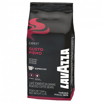 Кофе в зернах LAVAZZA (Лавацца) «Gusto Pieno Expert», натуральный, 1000 г, вакуумная упаковка