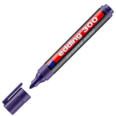 Маркер перманентный Edding 300/8 фиолетовый (толщина линии 1.5-3 мм)