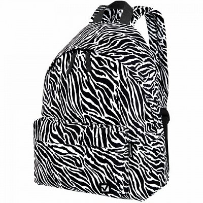 Рюкзак BRAUBERG универсальный, сити-формат, «Zebra», 20 литров, 41×32х14 см