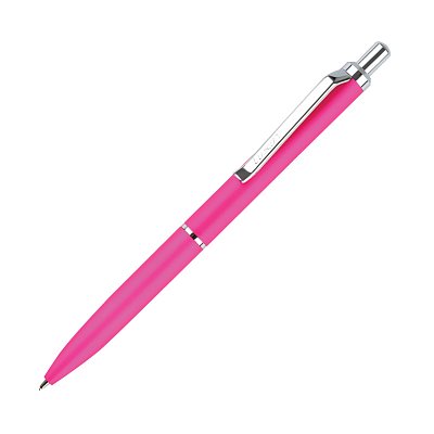 Ручка шариковая Luxor «Rega» синяя, 0.7 мм, корпус розовый/хром, кнопочный механизм, футляр