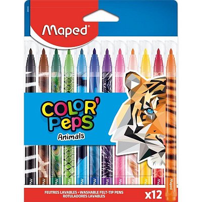 Фломастеры Maped Color'Peps Animals 12 цветов