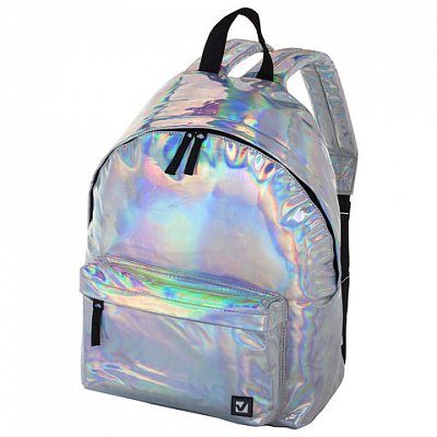 Рюкзак BRAUBERG универсальный, сити-формат, цвет-серебро, «Винтаж», 20 литров, 41×32×14 см