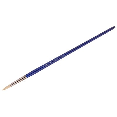 Кисть художественная синтетика упругая Гамма «Манеж», круглая №6, длинная ручка