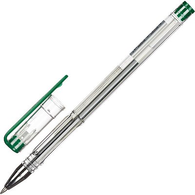 Ручка гелевая Attache Omega зеленая (толщина линии 0.5 мм)