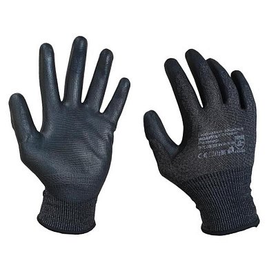 Перчатки рабочие с защитой от порезов с полиуретановым покрытием Scaffa (класс вязки 18, размер 9, L, DY1850-PU)