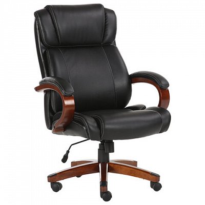 Кресло офисное BRABIX PREMIUM «Magnum EX-701», дерево, рециклированная кожа, черное