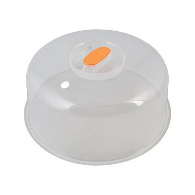 Крышка для микроволновых печей СВЧ, диаметр 23.5 см, высокая, прозрачная, 12×23.5×23.5 см
