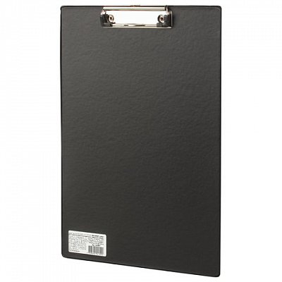 Доска-планшет BRAUBERG "Comfort", с верхним прижимом, А4, 23х35 см, картон/ПВХ, Россия, черная