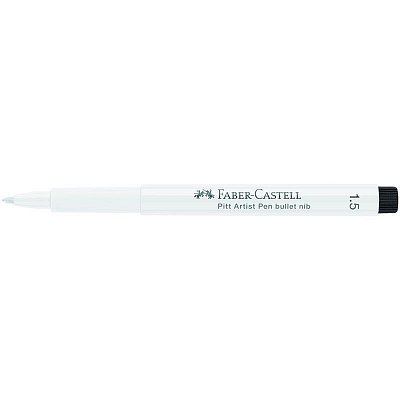 Ручка капиллярная Faber-Castell «Pitt Artist Pen» цвет 101 белый, 1.5мм, пишущий узел «пуля»