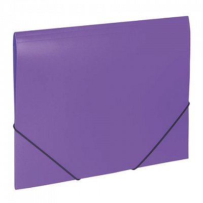 Папка на резинках BRAUBERG «Office», фиолетовая, до 300 листов, 500 мкм