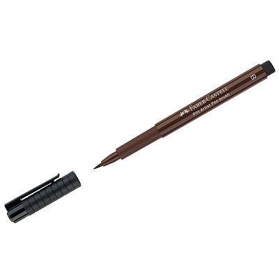 Ручка капиллярная Faber-Castell «Pitt Artist Pen Brush» цвет 175 темная сепия, кистевая