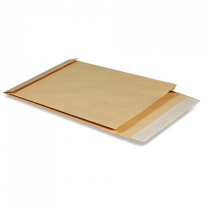 Конверт-пакет В4 объемный (250×353×40 мм), до 300 листов, крафт-бумага, отрывная полоса