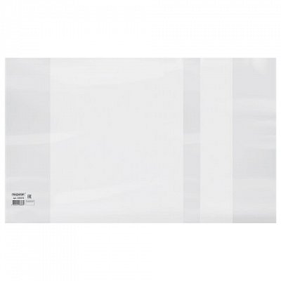 Обложка ПЭ 210×350 мм для тетрадей и дневников, ПИФАГОР, С ЗАКЛАДКОЙ, 140 мкм, штрих-код, 229370