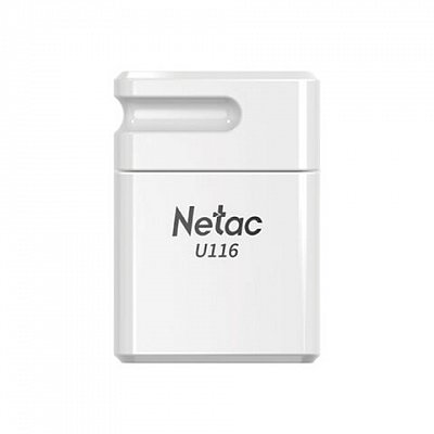 Флеш-диск 32 GB NETAC U116, USB 2.0, белый-20WH