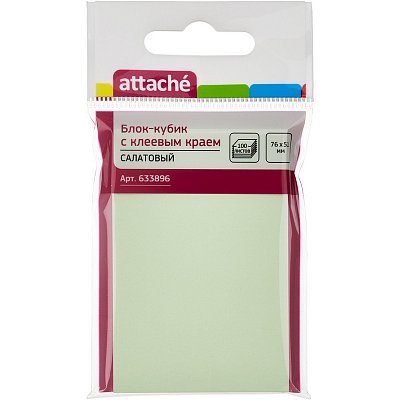 Стикеры Attache Selection 76х76 мм светло-зеленые 100 листов