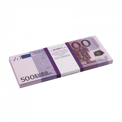 Деньги шуточные «500 евро», упаковка с европодвесом