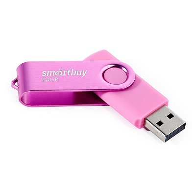 Память Smart Buy «Twist» 64GB, USB 2.0 Flash Drive, пурпурный