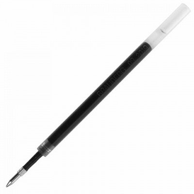 Стержень гелевый BRAUBERG 110 мм, для автоматических ручек, евронаконечник, 0.5мм, черный