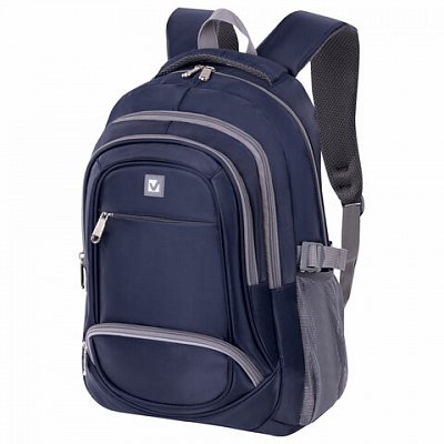 Рюкзак BRAUBERG для учеников средней школы, 30 л, серый, «Райдер», 46?34?18 см