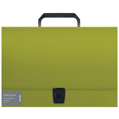 Папка-портфель 1 отделение Berlingo «Color Zone» A4, 330×230×35мм, 1000мкм, салатовая