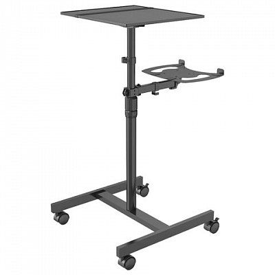 Стол для проектора CACTUS (100×37х42 см), регулировка высоты и наклона, площ. для ноутбука